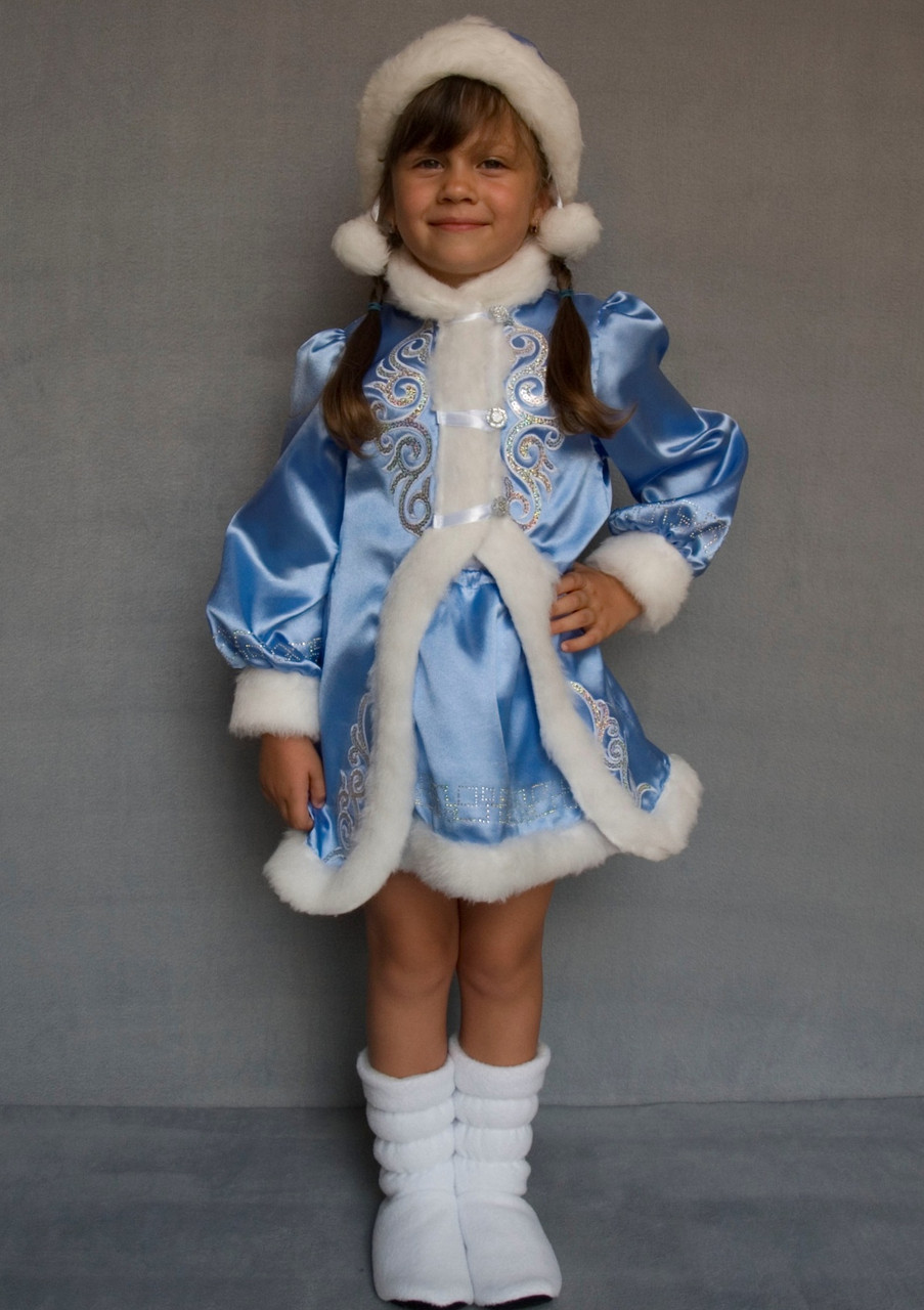 Дитячий карнавальний костюм Снігуронька №3 (блакитний)