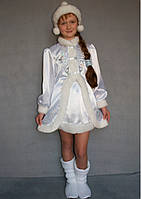 Детский маскарадный костюм на праздник Снегурочка №3/1 (белый)