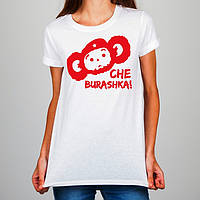 Женская футболка Push IT с принтом "Cheburashka!" S, Белый