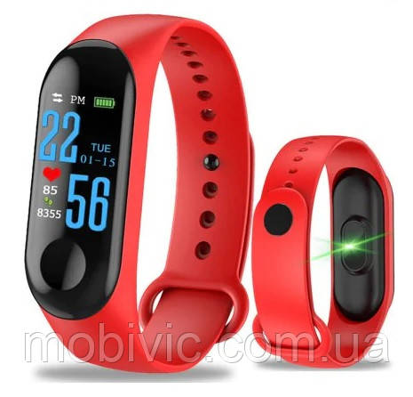 Фітнес-браслет Smart Bracelet M3 Plus (red) — Захист IP67