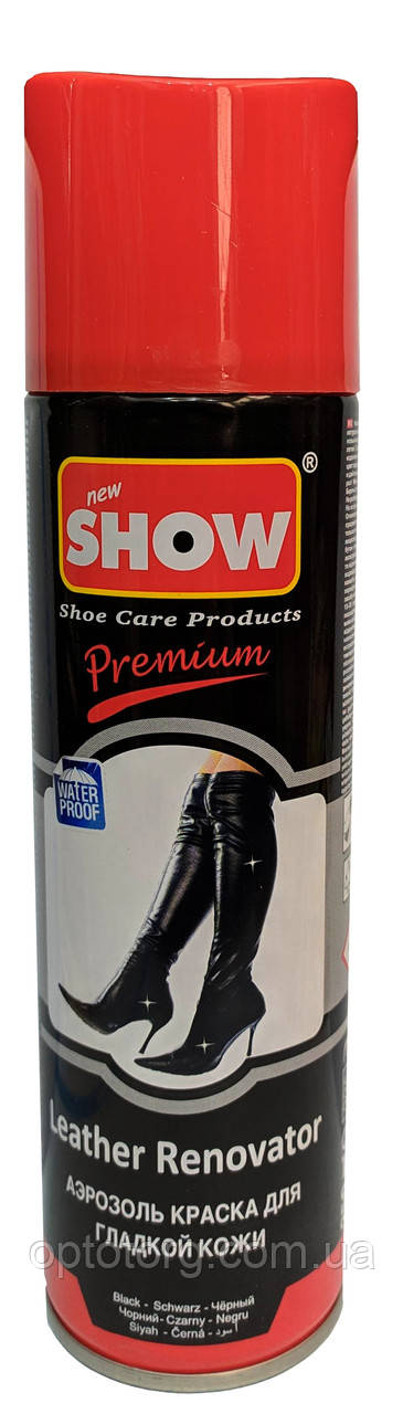 Фарба Чорна аерозоль для гладкої шкіри Show Туреччина 250 мл