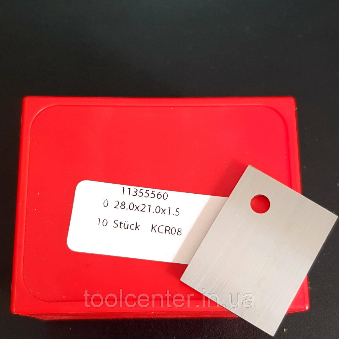 Бланкета HW: 28x21x1,5mm KCR08; 1 кут отвір