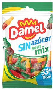 Желейні цукерки Damel Sin Azucar Sour mix кислинки, 90г 18шт/ящ