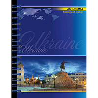 Записна книжка на пружині MY COUNTRY, А6, 96 акркушів, клітинка