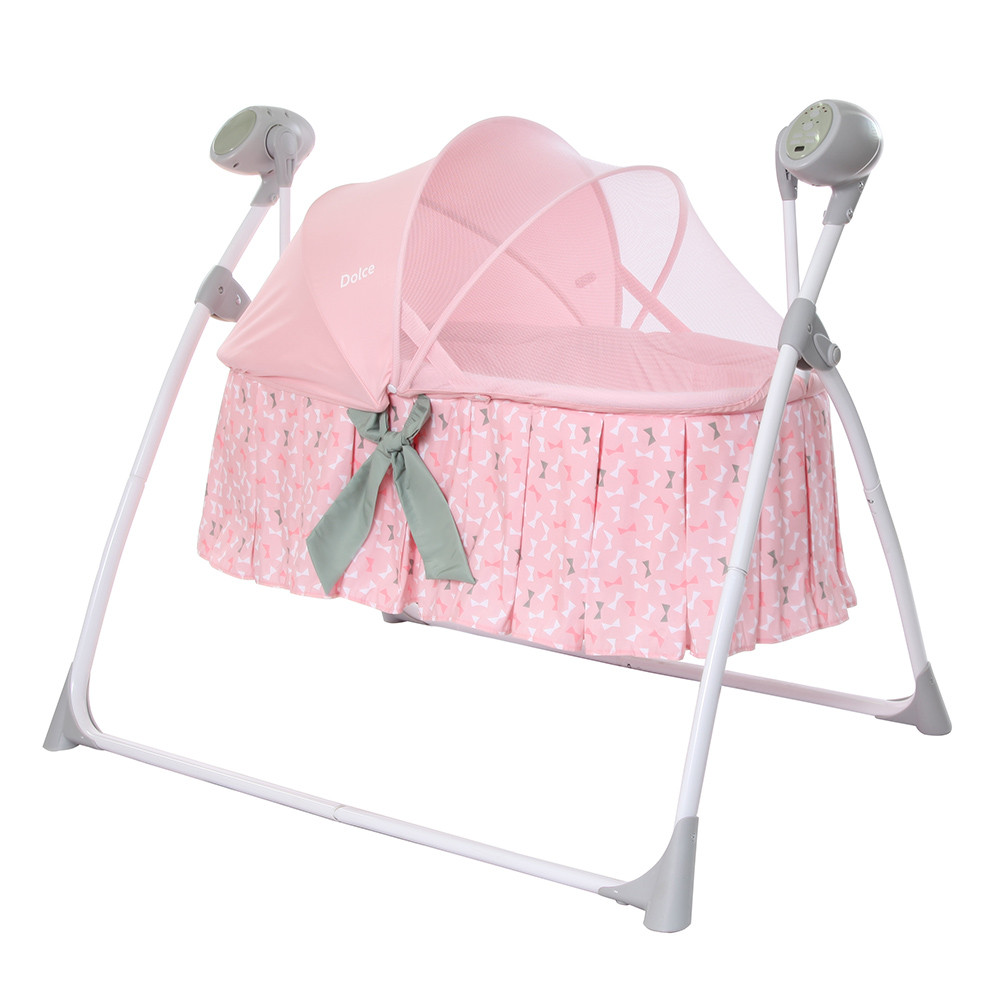 Електронна люлька-колиска CARRELLO Dolce CRL-7501 Написати відгук CRL-7501 Bow Pink | Люлька-гойдалка, фото 1