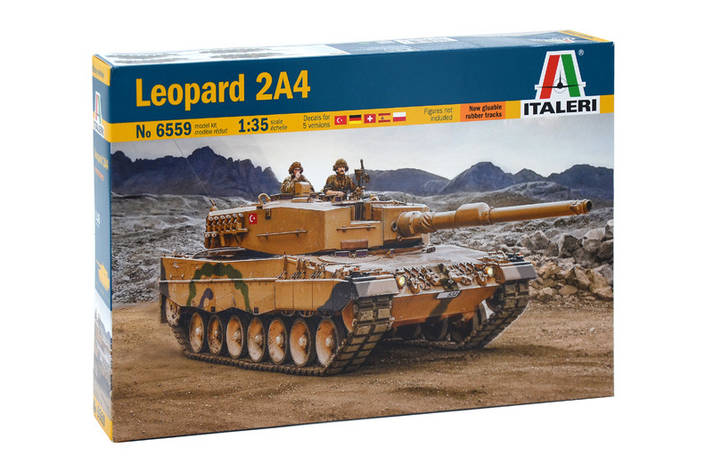 LEOPARD 2A4 сучасний німецький танк. Збірна модель танка. 1/35 ITALERI 6559, фото 1