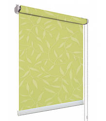 Рулонні штори тканина НАТУРА 2257 салатовий колір з фіксацією