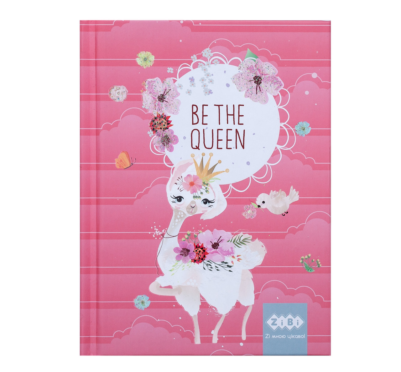 Блокнот BE THE QUEEN, А-6, 64л., кл., тв. обкл., мат. лам.+лак, гліт, кораловий