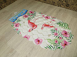 Антиковзний килимок на присосках у ванну Flamingo&Flowers