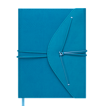 Щоденник датований 2022 BELLA, А5, бірюзовий, позов.шкіра/поролон