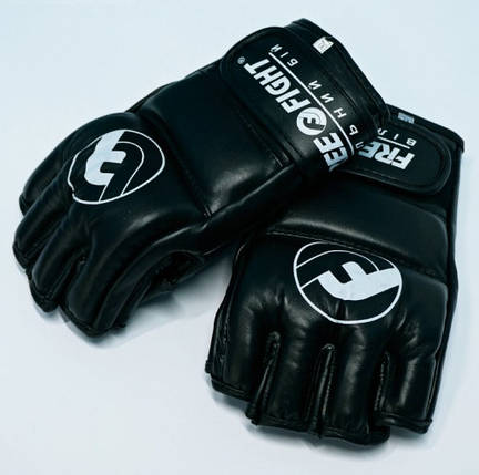 Рукавички MMA Free-Fight Gloves Black c захистом пальця (4 унції), фото 1
