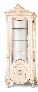 Вітрина-сервант 1-дверна біла, бароко, Савона