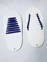 Шнурки для взуття силіконові сині