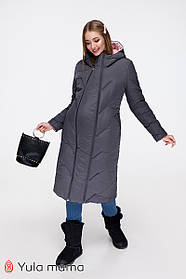 Зимове двостороннє пальто для вагітних TOKYO OW-49.022 графіт + пудра