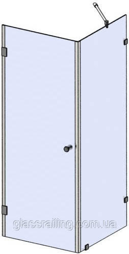 Скляна душова перегородка кутова