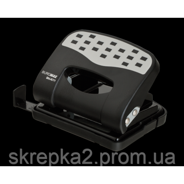 Діркопробивач мелалевий "ШАХМАТКА" BUROMAX, 10 аркушів, чорний