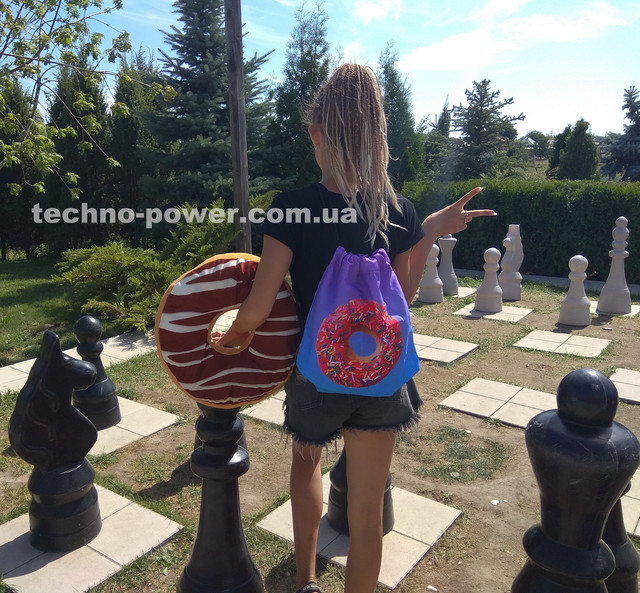 Сумка для домашних тренировок Пончик. Сумка-мешок с принтом для прогулок