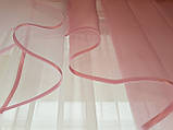 Ламбрекен 1,5 м Дуга рожевий з білим, фото 3