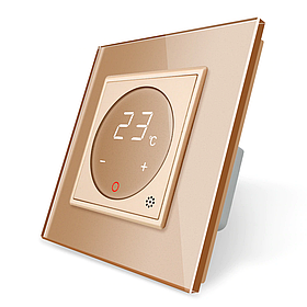 Терморегулятор Livolo для електричної теплої підлоги Золотий