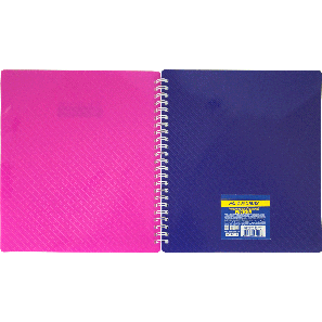 Зошит для нотаток FUCHSIA, В5, 96 арк., клітинка, з роділювачем, пластикова обкладинка, фуксія/фіолетовий, фото 1