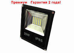 Светодиодный прожектор LED 20W Slim премиум SMD (черный)