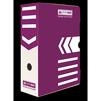 Бокс для архівації документів 100 мм, BUROMAX, фіолетовий