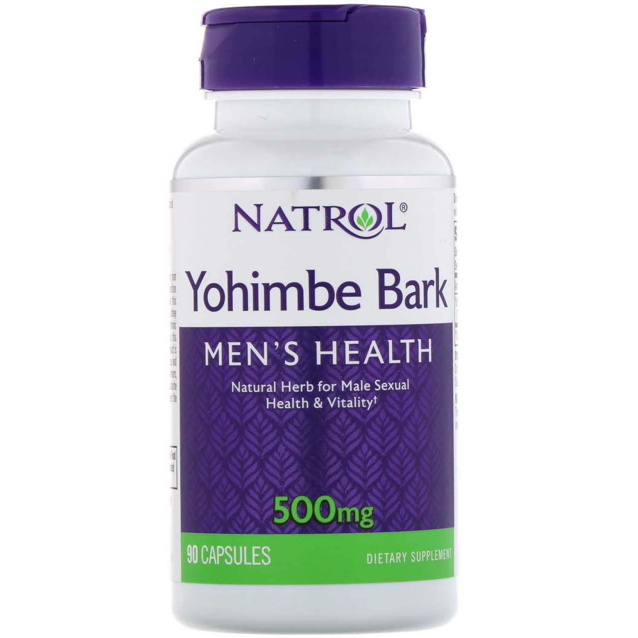 Йохімбе, Natrol, 500 мг, 90 капсул