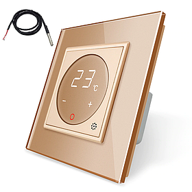 Терморегулятор Livolo з датчиком температури підлоги Золотий