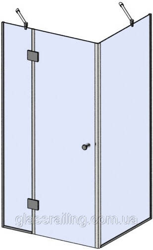 Стеклянная душевая перегородка угловая