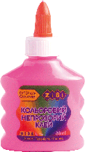 Клей (для слаймів) рожевий непрозорий на PVA-основі, 88 мл