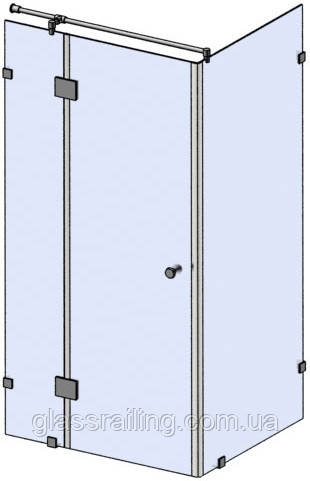 Стеклянная душевая перегородка угловая