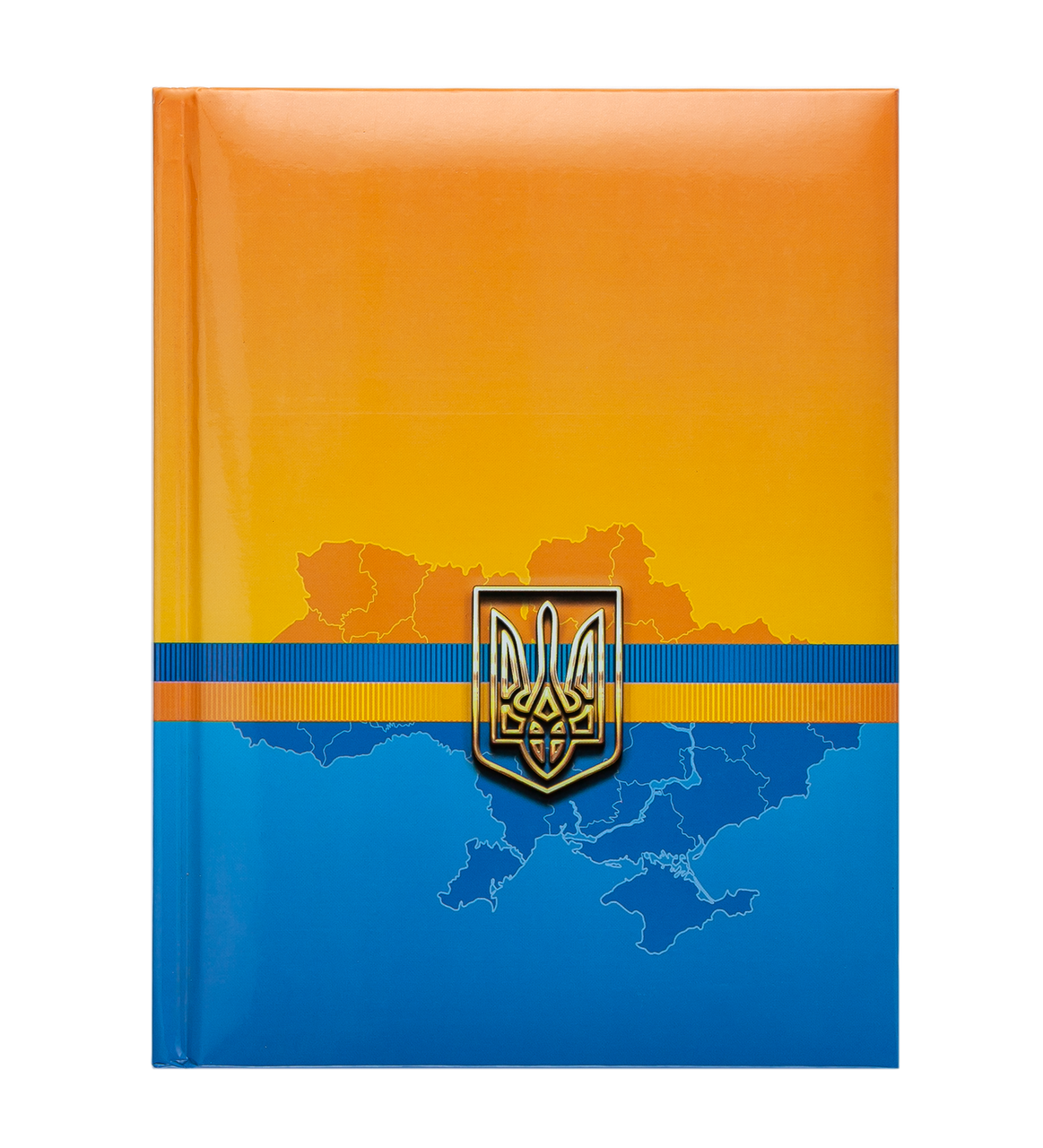 Блокнот UKRAINE, А-5, 80л., кл., тв. обл., глянц. лам. з поролоном, синій