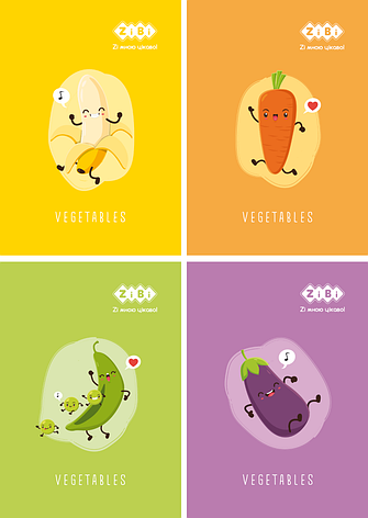 Блокнот на пружині зверху, А-6, 40 л., VEGETABLES, картонна обкладинка, KIDS Line, фото 2