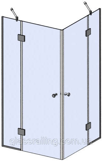 Стеклянная душевая перегородка угловая