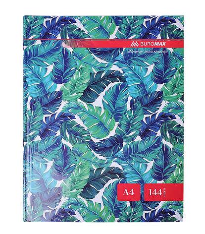 Книга канцелярська "FLORISTICA" 144 л. кл. оф.(тб. лам. обл), А4, бірюзовий, фото 2