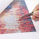 Алмазна вишивка, канарка в трояндах 20х30 см, квадратні стрази, повна викладка, фото 4