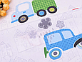Сатин (бавовняна (тканина) машинки і вантажівки (0,60*160), фото 2