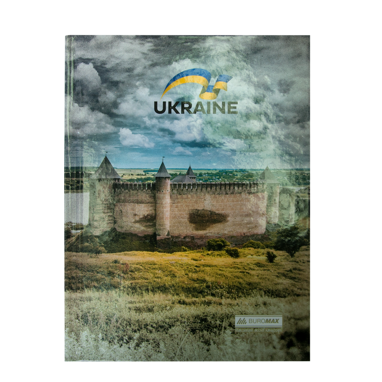 Блокнот UKRAINE, А-5, 96арк., клітка, тв. картонна обкладинка, коричневий