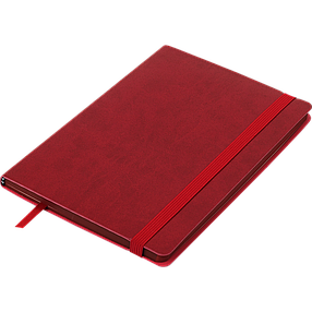 Блокнот ділової BRIEF А5, 96арк., чистий, обкладинка-штучна шкіра, червоний, фото 1