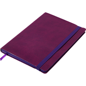 Блокнот ділової BRIEF А5, 96арк., лінія, обкладинка-штучна шкіра, марсала, фото 1
