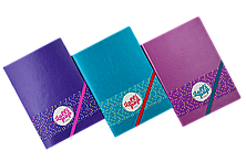 Блокнот ділової LOLLIPOP LOGO2U А5, 96арк., клітка, обкладинка-штучна шкіра, фіолетовий, фото 3