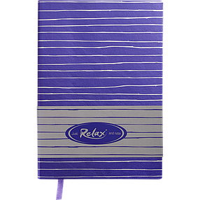 Блокнот ділової RELAX А5, 96арк., лінія, обкладинка-штучна шкіра, фіолетовий, фото 2