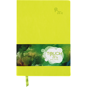 Блокнот ділової TOUCH ME А5, 96арк., лінія, обкладинка-штучна шкіра, салатовий, фото 2