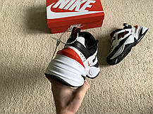 Чоловічі кросівки Nike M2k Tekno в стилі Air Monarch White/Black/Red білі червоні, фото 5