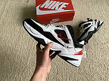 Чоловічі кросівки Nike M2k Tekno в стилі Air Monarch White/Black/Red білі червоні, фото 6