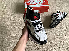 Чоловічі кросівки Nike M2k Tekno в стилі Air Monarch White/Black/Red білі червоні, фото 4