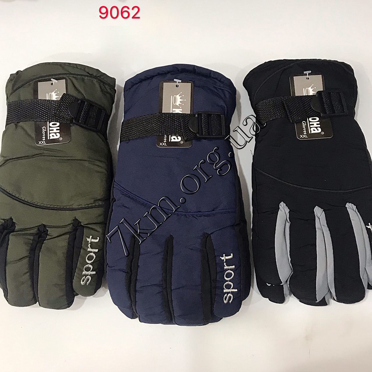 Рукавички чоловічі дутики Корона "Sport" Оптом 9062 XXL, фото 1