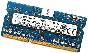 Оперативна пам'ять для ноутбука Hynix SODIMM DDR3L 4Gb 1600MHz PC3L-12800s 1R8 CL11 (HMT451S6AFR8A-PB N0 AA) Б/В