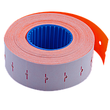 Цінник 22*12мм (1000шт, 12м), прямокутний, внутрішня намотування, помаранчевий