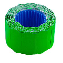 Цінник 26*12мм (500шт, 6м), фігурний, зовнішня намотування, зелений